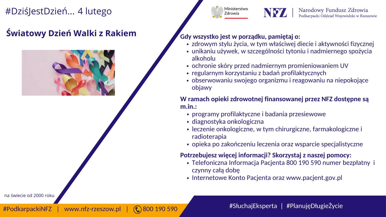 4 lutego to Światowy Dzień Walki z Rakiem